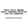 SNATCH 1 & 1.5 ILLUSTRATED PARTS CATALOGUE TRUCK UTILITY MEDIUM LIGHTLY ARMOURED PROTECTED VPK 4x4 LANDROVER 2320-D-127-711